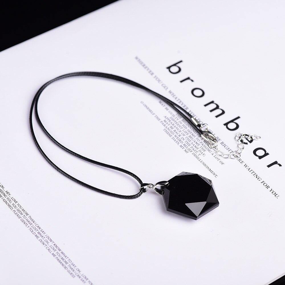 Obsidian Hexagram Necklace - MystiqAmber