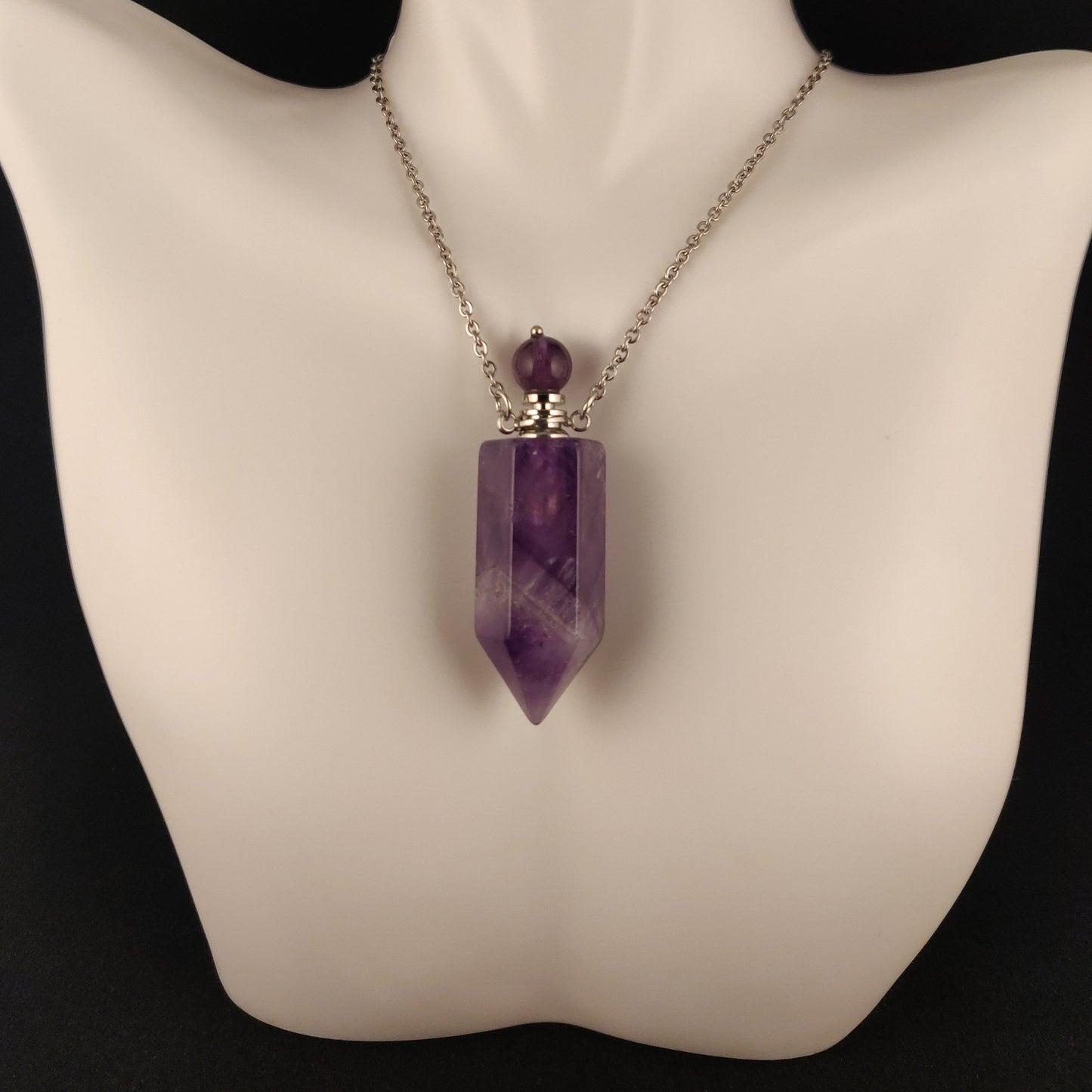 Crystal Essential Oil Vial Necklaces