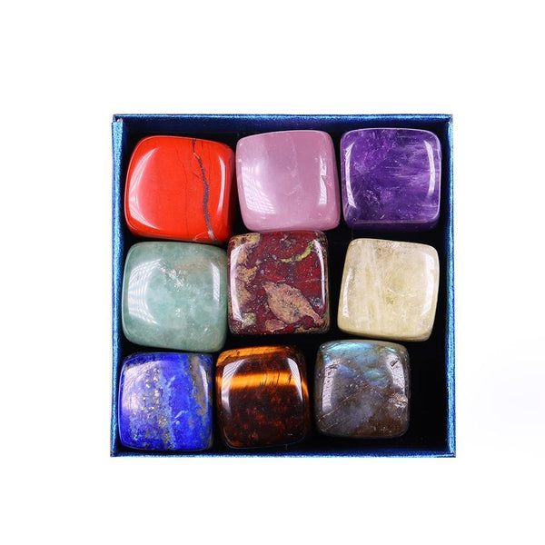 9-Piece Sacred Geometry Cube Crystal Set - MystiqAmber