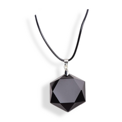 Obsidian Hexagram Necklace - MystiqAmber