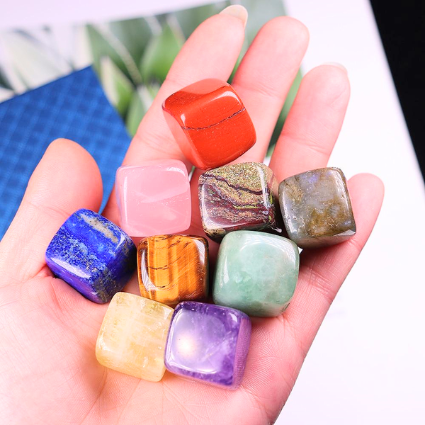 9-Piece Sacred Geometry Cube Crystal Set - MystiqAmber