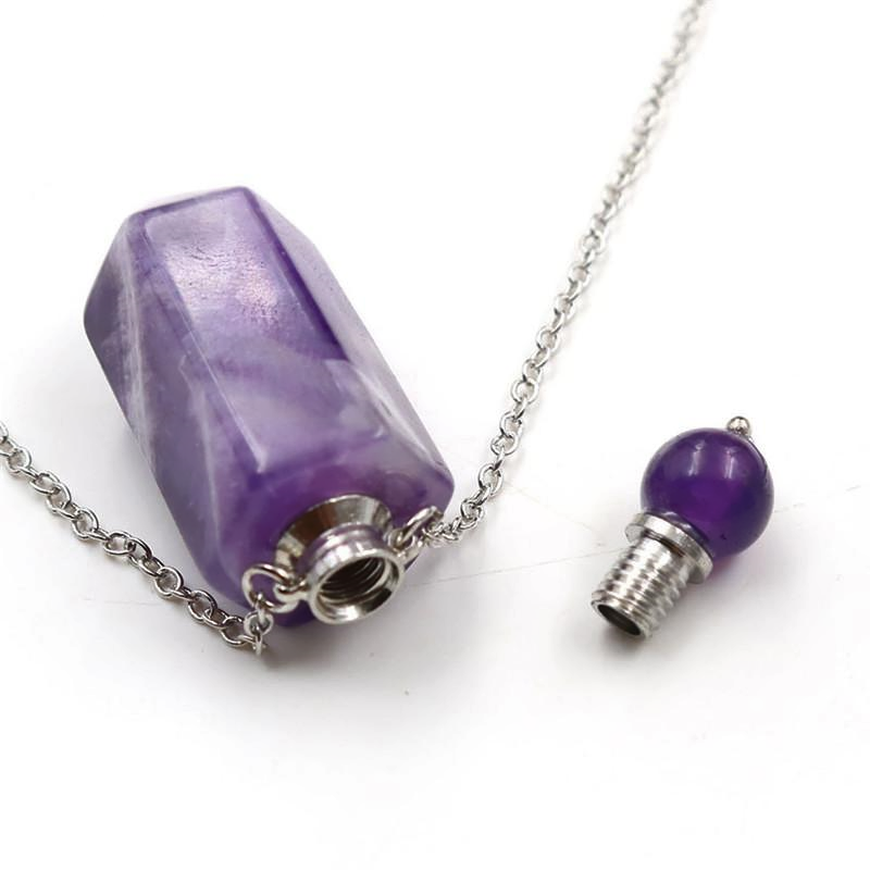 Crystal Vial Necklace - MystiqAmber